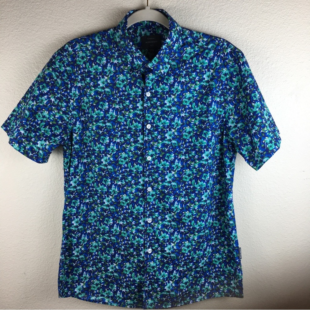 Peter Werth London N. 1 Medium Men’s Ditsy Floral Print Button Down Shirt
